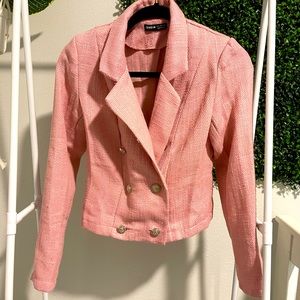 Pink twill blazer